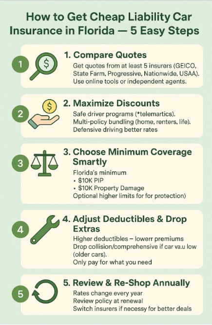 How to get Cheap Liability Car Insurance in Florida