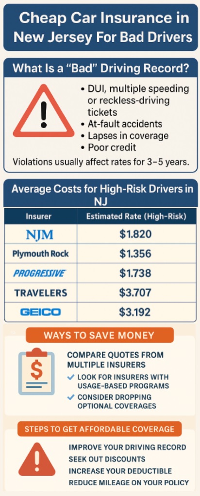 Cheap Car Insurance in NJ for Bad Drivers