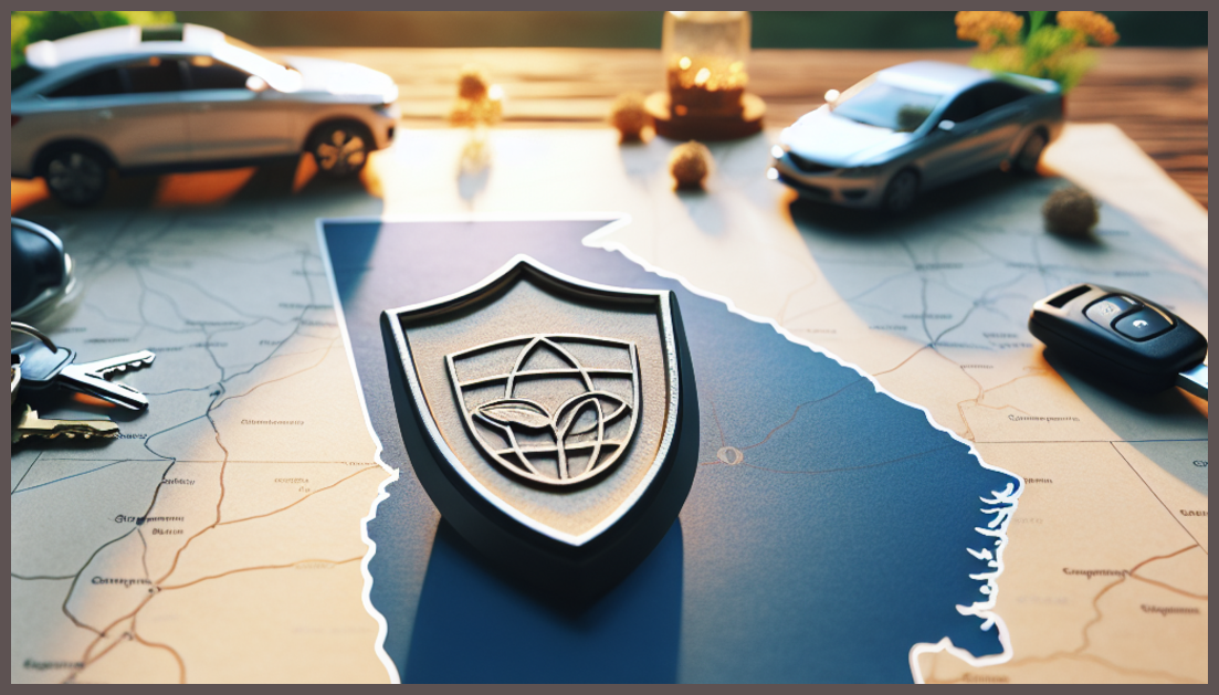 Symbolic representation of car insurance in Georgia, 2023.